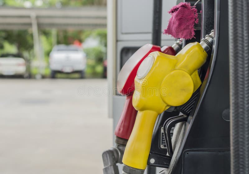Horizontal Shot of Some Fuel Pumps Stock Photo Image of price, fossil