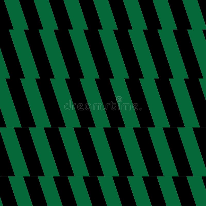 A horizontal stripe with diagonal green and black line background stock illustration