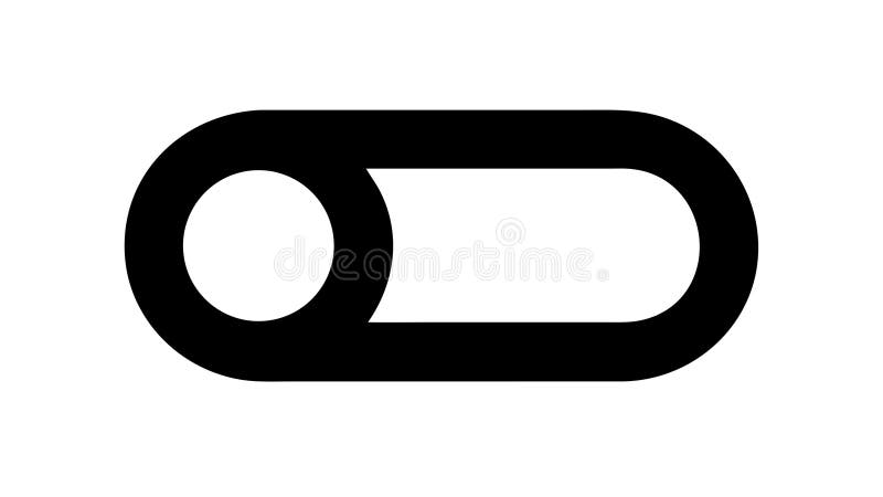 Horizontal toggle switch icon vector for settings controls UI, vector design Generative AI royalty free illustration