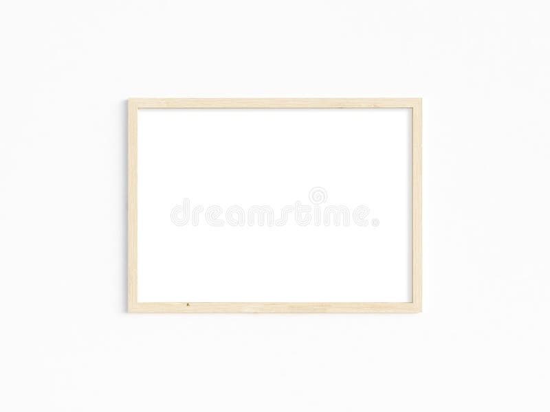Horizontal Wooden Frame of a Rough Tree on a Light Background with