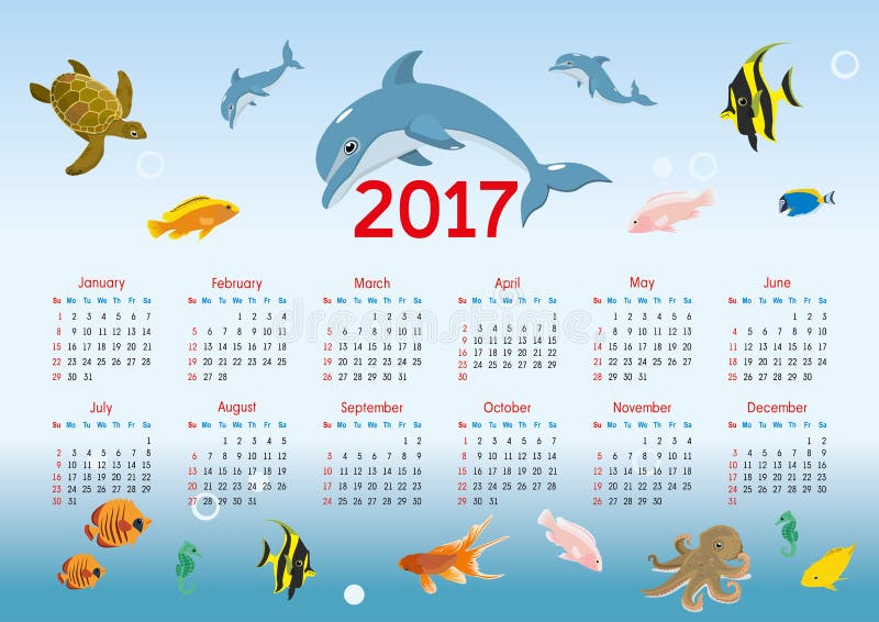 Horizontaler Kalender 2017 Dreieckiges Muster Vektor vektor abbildung Horizontaler Kalender 2017 Dreieckiges Muster Vektor vektor abbildung