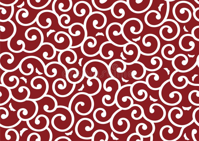 Horizontally And Vertically Repeatable Vector Seamless Japanese Vintage Arabesque Pattern. stock illustration