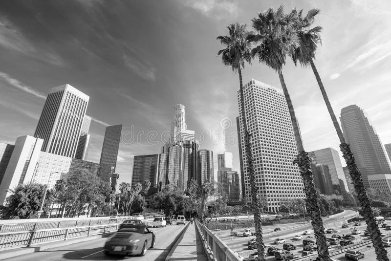 Downtown Los Angeles skyline at twilight CA. Downtown Los Angeles skyline at twilight CA.