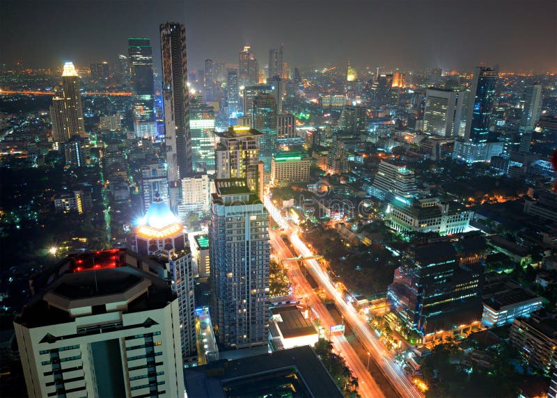 Horizonte de Bangkok, Tailandia imagenes de archivo