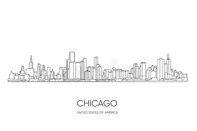Horizonte de Chicago Ilustraci?n del vector ilustración del vector Horizonte de Chicago Ilustraci?n del vector ilustración del vector