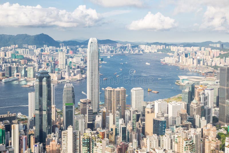 Horizonte de Hong Kong foto de archivo