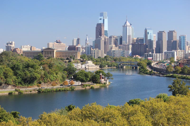 Horizonte de Phladelphia imagen de archivo libre de regalías Horizonte de Phladelphia imagen de archivo libre de regalías