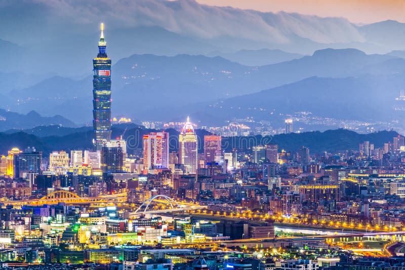 Horizonte de Taipei foto de archivo Horizonte de Taipei foto de archivo