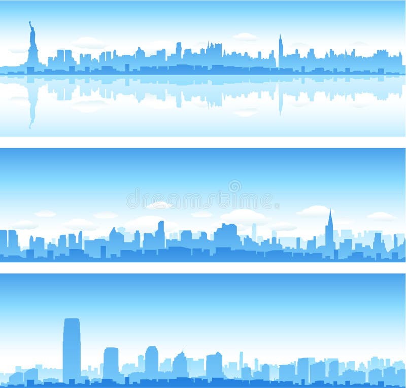 Horizontes de New York City ilustración del vector Horizontes de New York City ilustración del vector