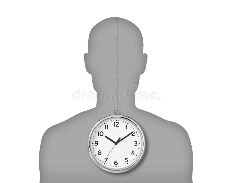 Horloge biologique d'homme illustration de vecteur Horloge biologique d'homme illustration de vecteur