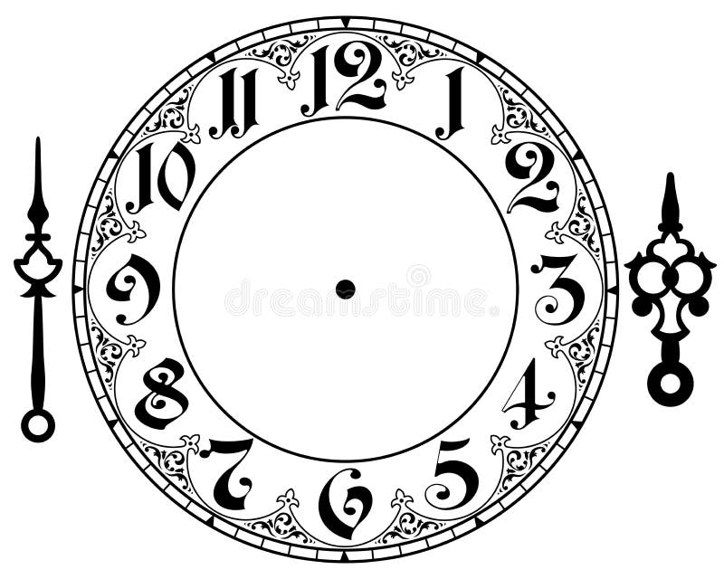 Horloge de vintage de vecteur illustration de vecteur