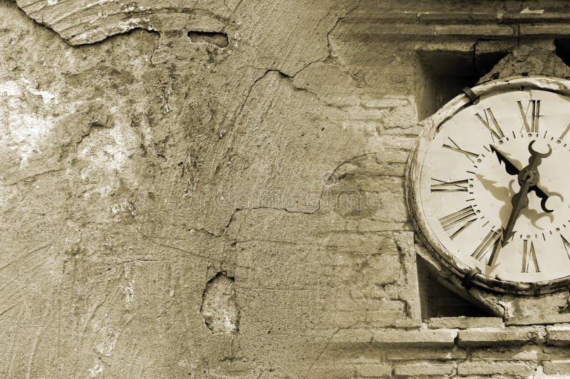 Horloge grunge de tour photo libre de droits Horloge grunge de tour photo libre de droits