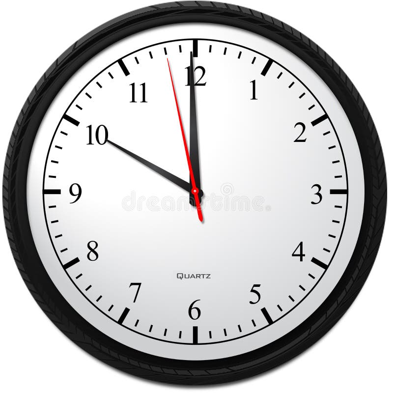 Business Concept, Wall Clock - Showing 10 O`Clock. Business Concept, Wall Clock - Showing 10 O`Clock