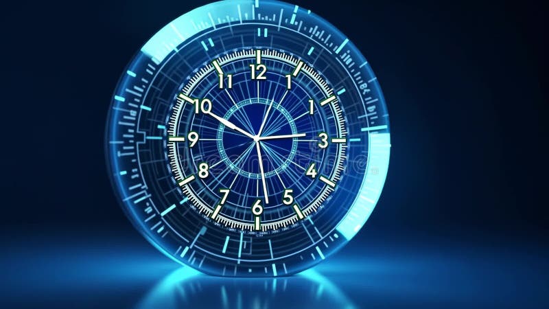 Horloge numérique futuriste illustration stock