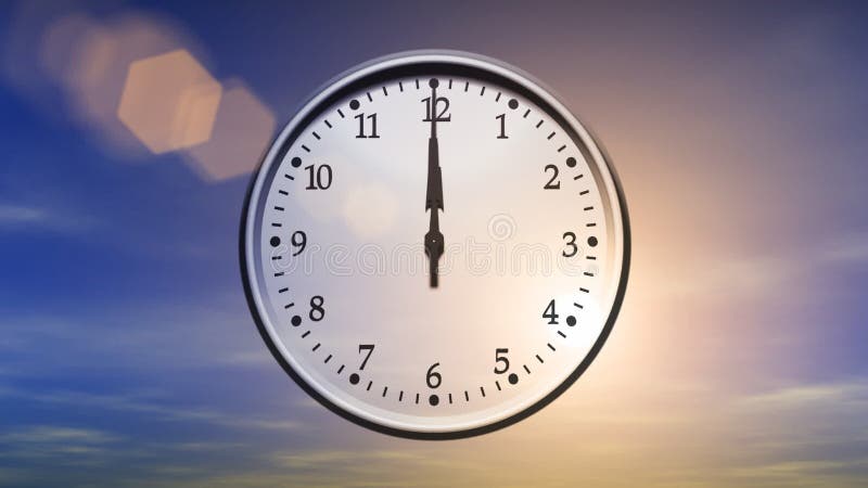 Horloge tournant 24 heures (boucle)
