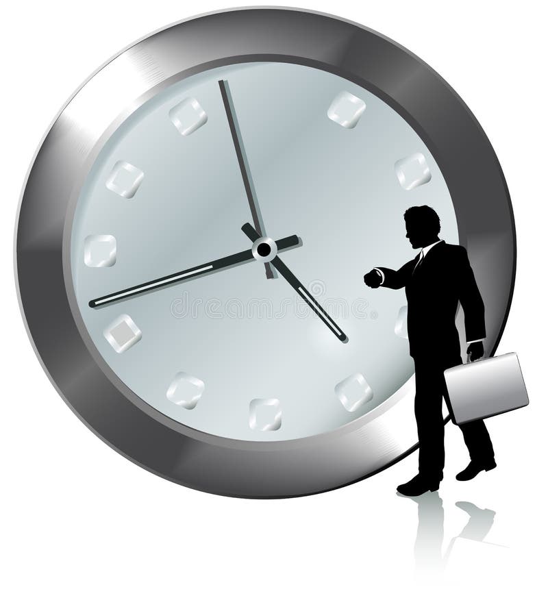 Horloges van de van de bedrijfs benoeming op tijd het Horloge van de Persoon vector illustratie Horloges van de van de bedrijfs benoeming op tijd het Horloge van de Persoon vector illustratie