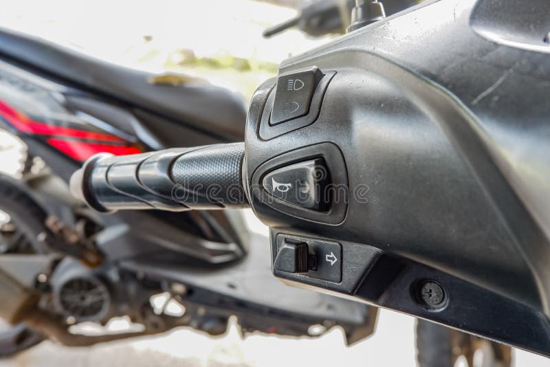 Motorcycle horn button stock image. Image of engine 243807091