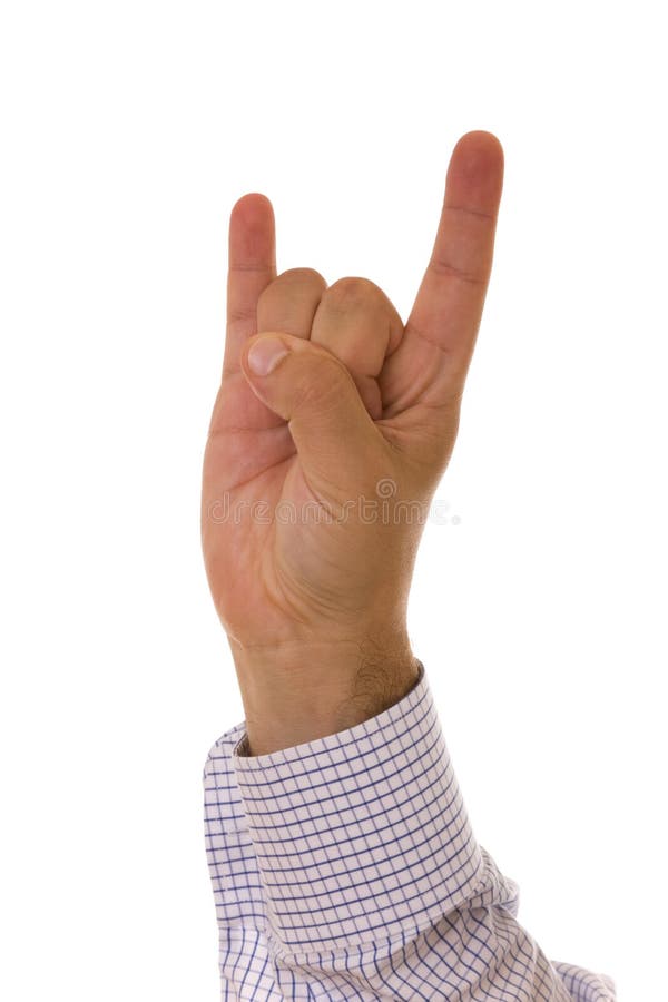 Horn gesture stock photo. Image of signal, finger, gesture 7931042