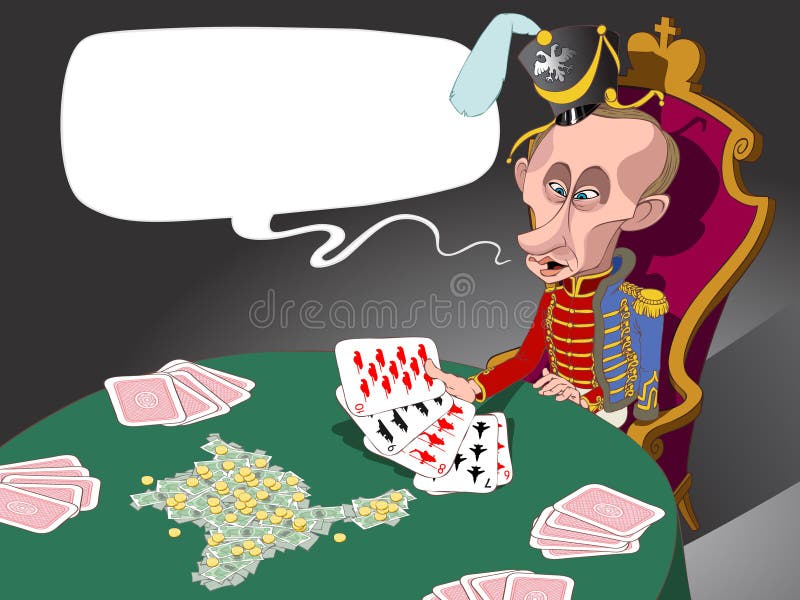 Russian president Putin and his military cards