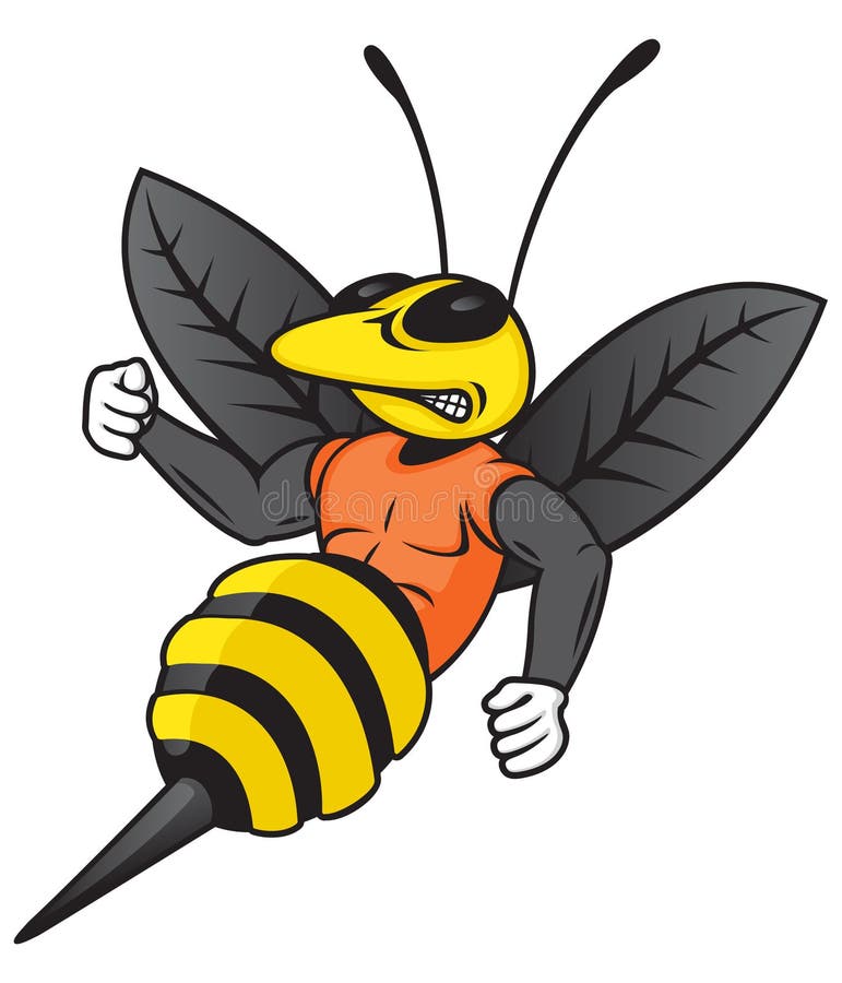 Hornet Mascot stock vector. Illustration of fight, angled - 16882011