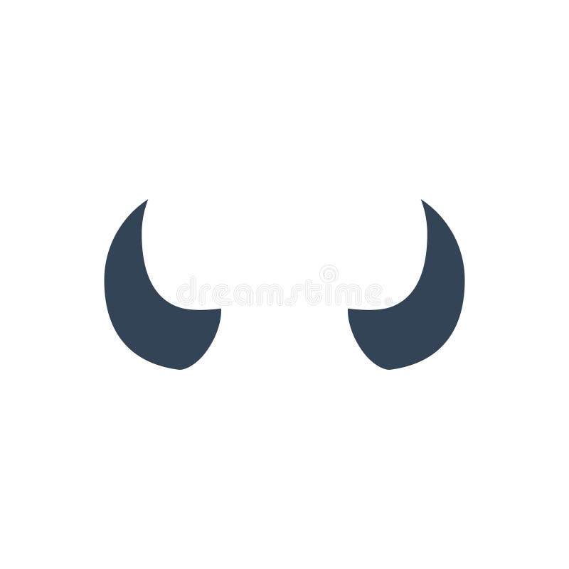 Hornikon. vektorillustration för tjur-symbol. kotecken. stock illustrationer