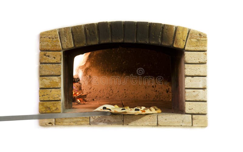 Horno tradicional del fuego para la pizza fotos de archivo Horno tradicional del fuego para la pizza fotos de archivo