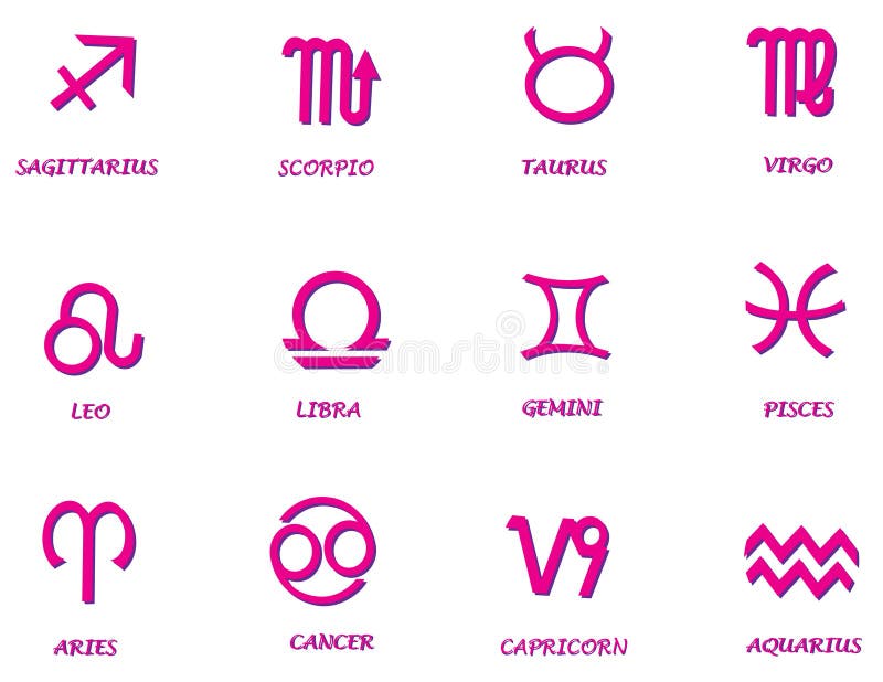 Vector illustration of horoscope signs