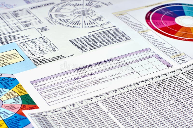 HoroskopLeistungsblatt stockbilder HoroskopLeistungsblatt stockbilder