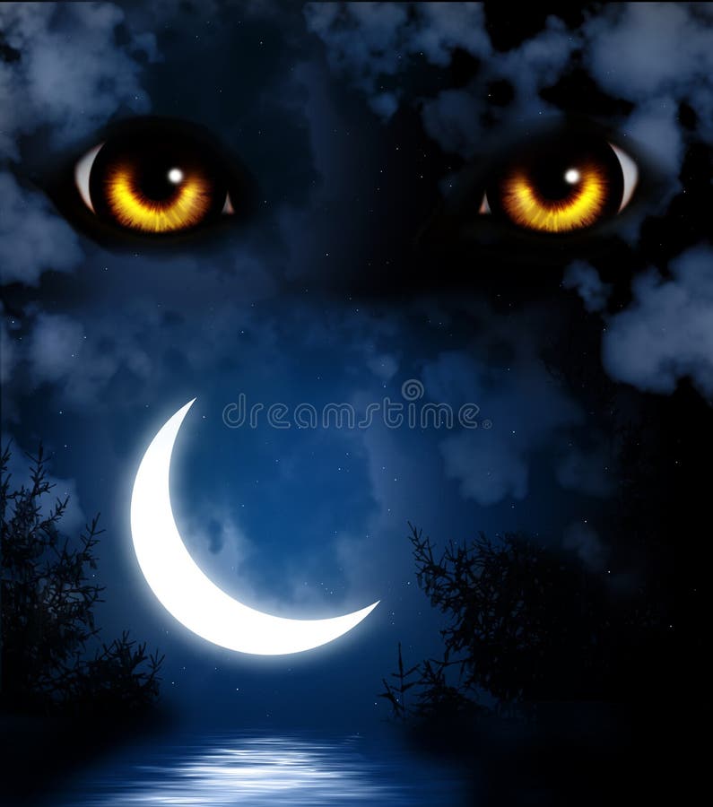 Horreur dans la nuit illustration stock Horreur dans la nuit illustration stock