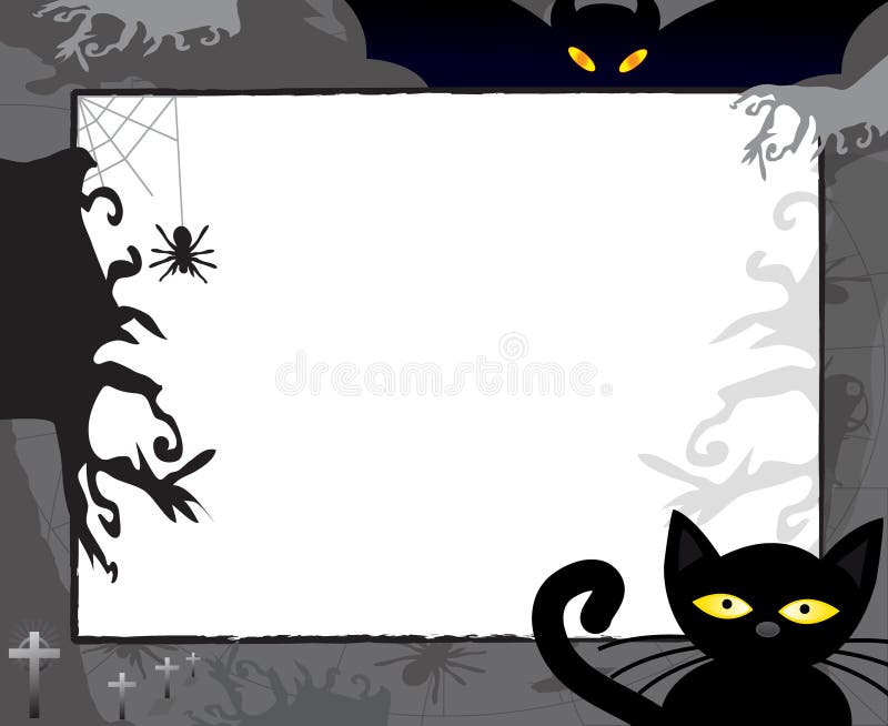 Horror frame for halloween stock illustration. Illustration of night