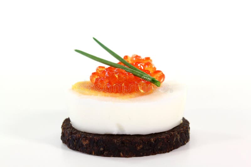 Hors d oeuvre stock photo. Image of chives, pumpernickel 22751416