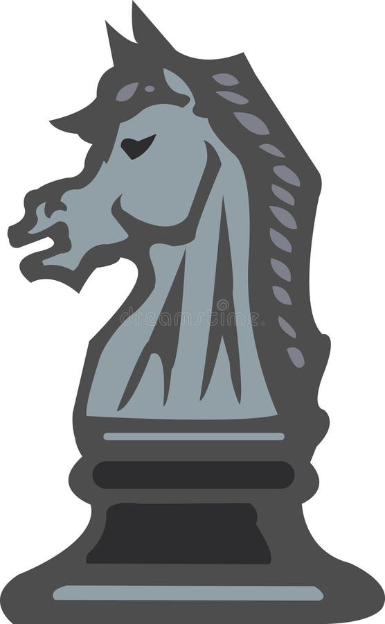 Silhouette of a knight chess piece Royalty Free Vector Image