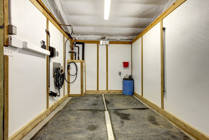 Horse Farm Washing Area in the Stable. Stock Photo Image of horses