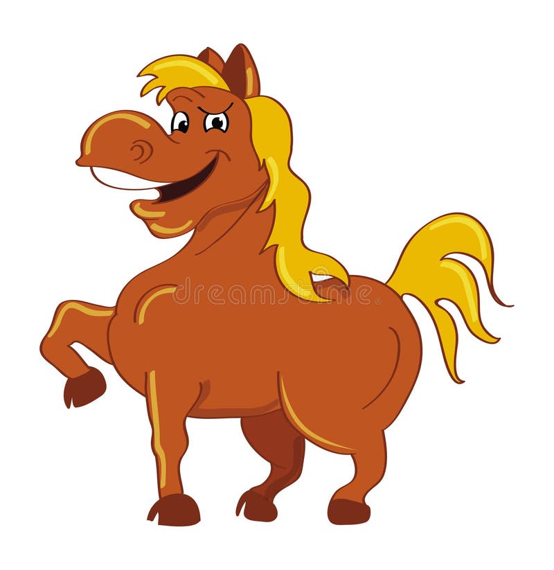 Horse happy stock vector. Illustration of wild, cartoon 22374443