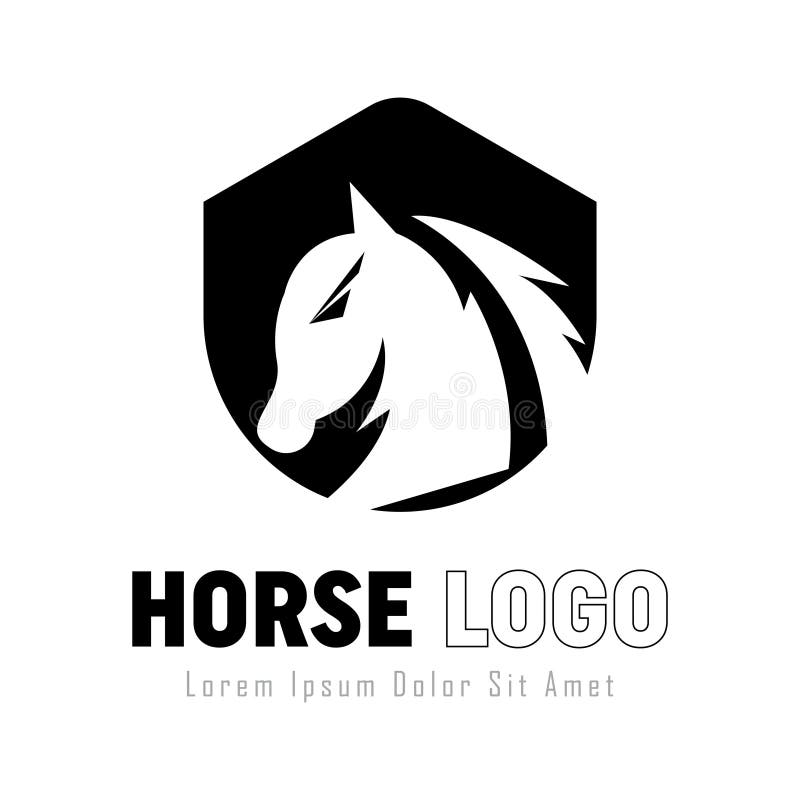 Horse head concept logo stock illustration. Illustration of horse