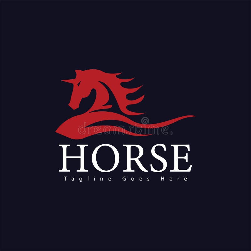 Horse head concept logo stock illustration. Illustration of element