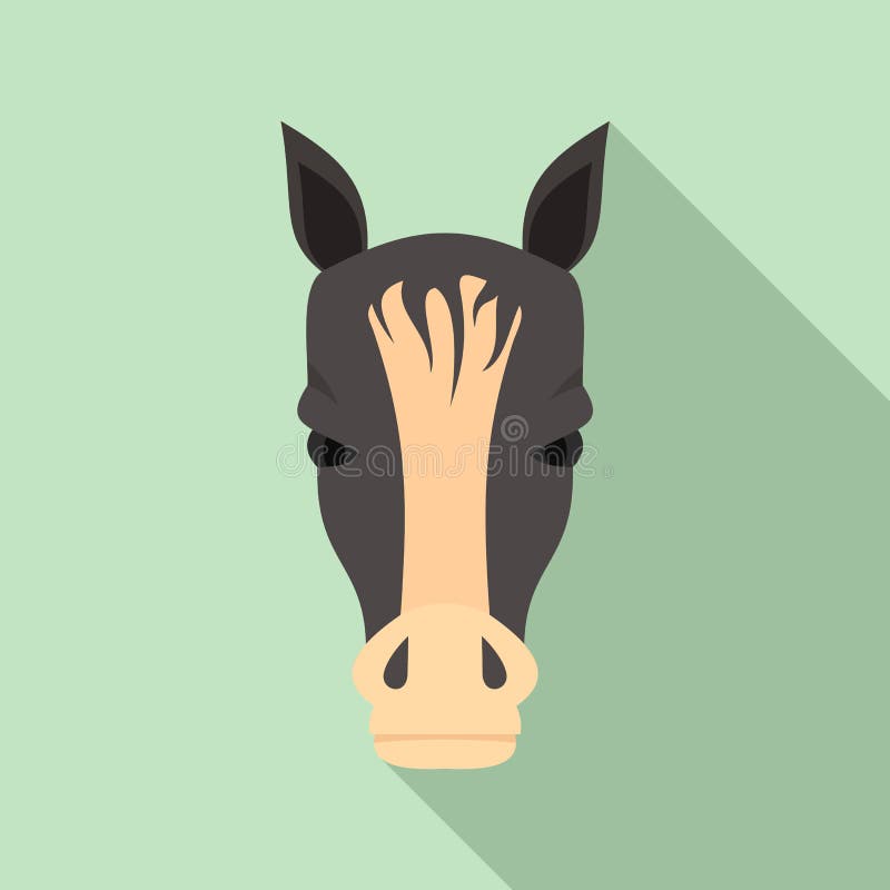 Horse Head Icon, Flat Style Stock Illustration Illustration of avatar