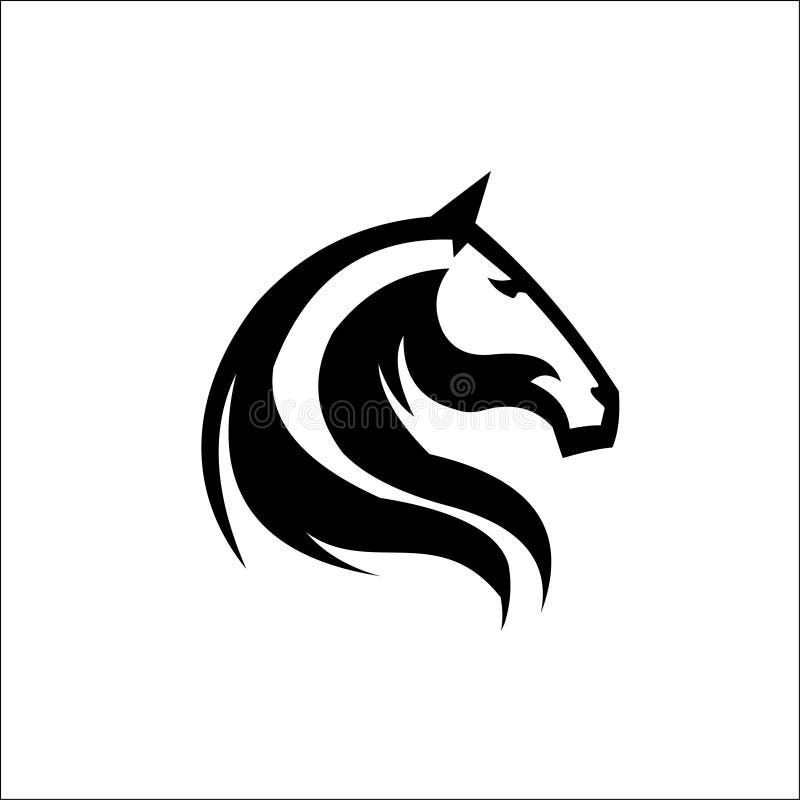 Horse head logo template vector