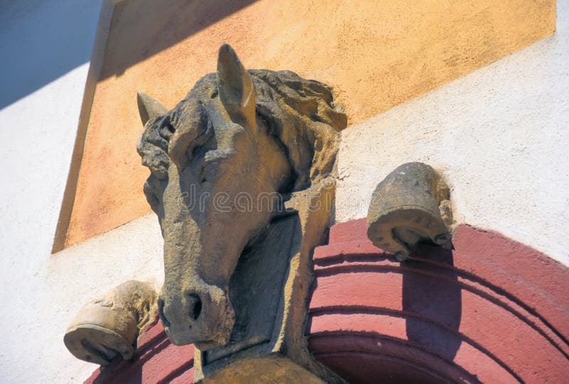 Horse and Hooves in a Wall in the Czech Republic