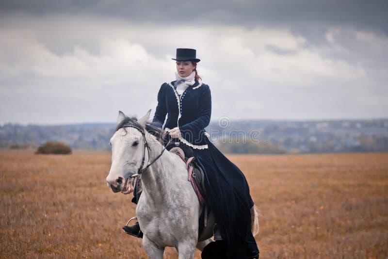 Horse-hunting with ladies in riding habit