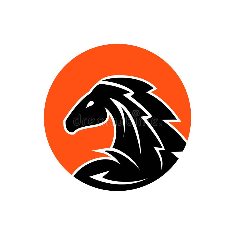 Horse logo stock vector. Illustration of graphic, rising 195530767