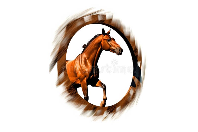 Horse Logo Template. Neural Network AI Generated Stock Illustration