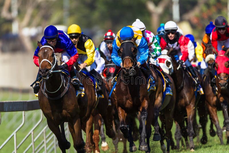 Horse Racing Jockeys Final Turn