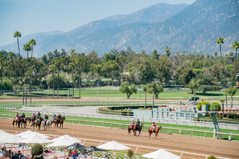 Horse Racing in Santa Anita Park Editorial Image - Image of sunny ...