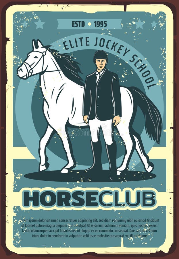 Retro Racehorse Poster Vector Stock Illustrations – 51 Retro Racehorse ...