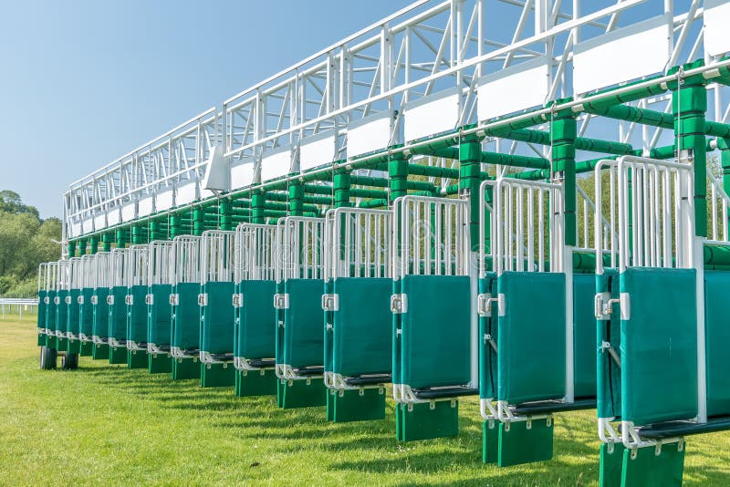 Horse Racing Starting Gates Stock Photo Image of grass, competition 72724908