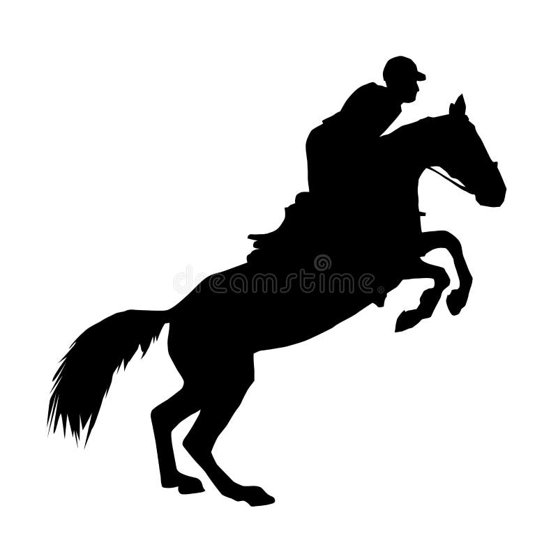 horse jumping line silhouette horse jumping line silhouette