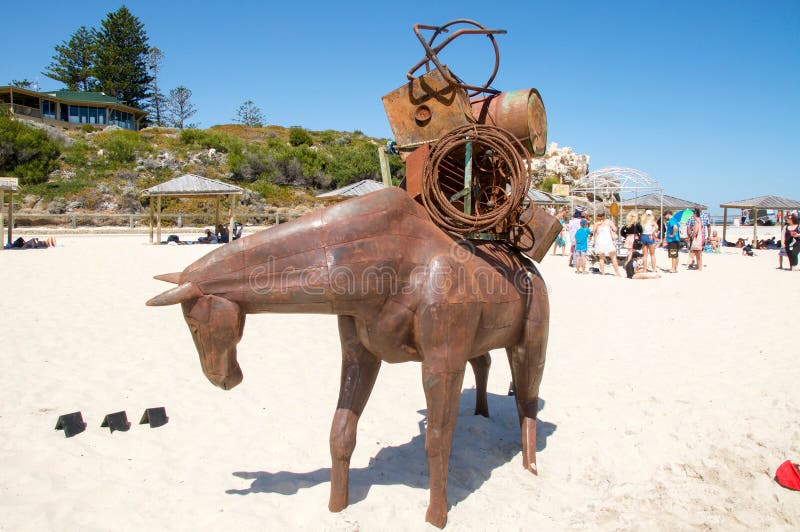 Horse Sculpture: Cottesloe Beach Event royalty free stock image Horse Sculpture: Cottesloe Beach Event royalty free stock image