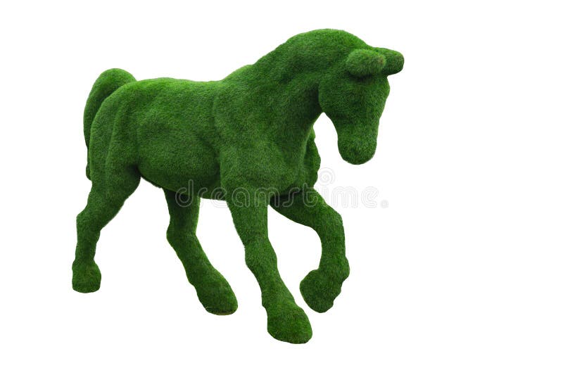 Horse shaped bush. shrub in a form of animal. clip art