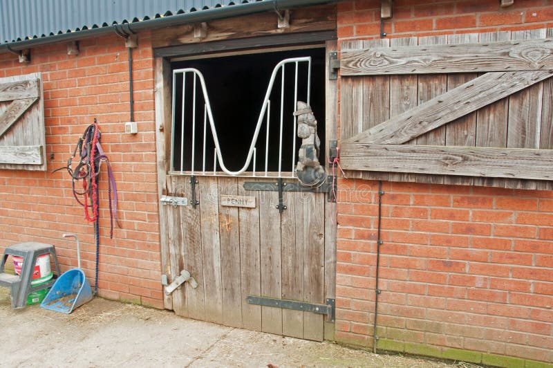 Horse stable stock photo. Image of tools, brick, collars 55709476
